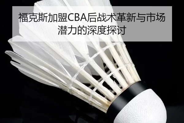 福克斯加盟CBA后战术革新与市场潜力的深度探讨